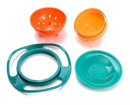 🍽️ Plato Bowl 360° Antiderrame para Bebé – Comidas Divertidas y Sin Regueros 🌀👶
