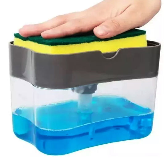 💧 Dispensador de Jabón 2 en 1 con Soporte para Esponja 🧽✨