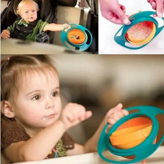 🍽️ Plato Bowl 360° Antiderrame para Bebé – Comidas Divertidas y Sin Regueros 🌀👶