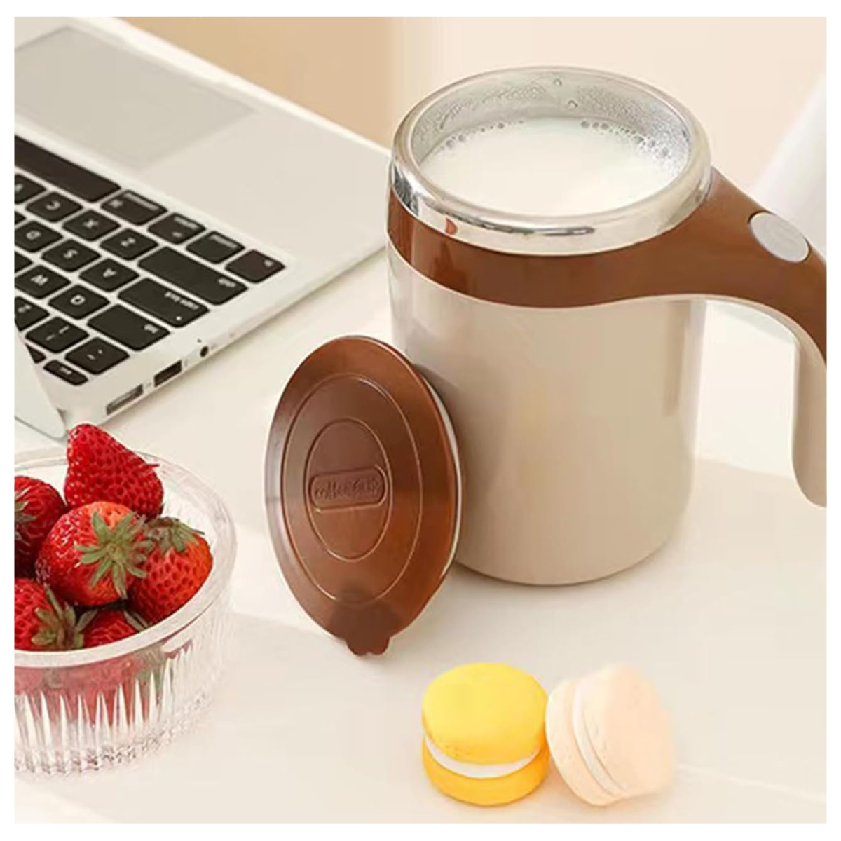 🌀 Taza Batidora Térmica – Mezcla al Instante